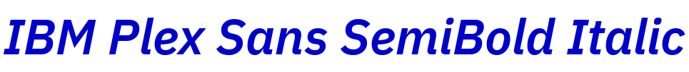 IBM Plex Sans SemiBold Italic fonte